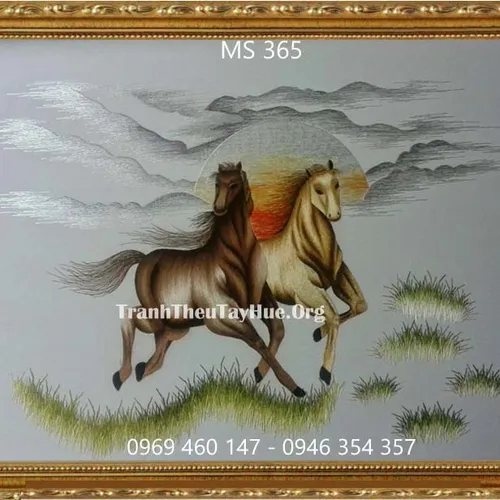 Tranh thêu mã đáo thành công MS 365