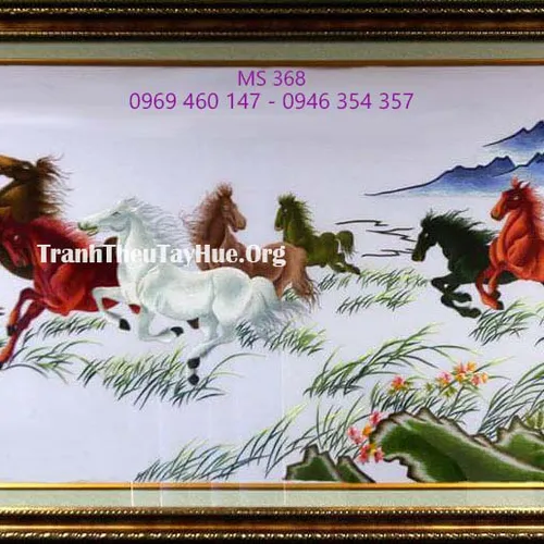 Tranh thêu mã đáo thành công MS 368