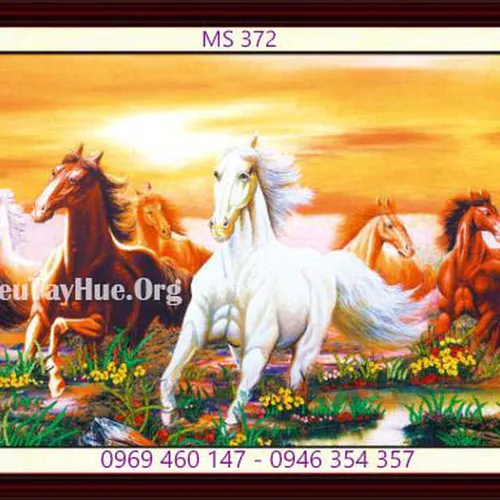 Tranh thêu mã đáo thành công MS 372