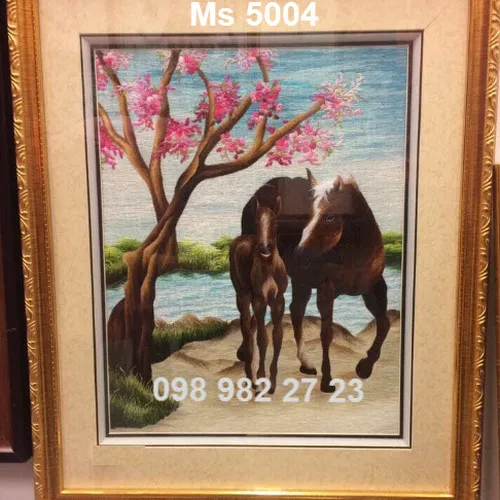 Tranh thêu mã đáo thành công  MS 5004