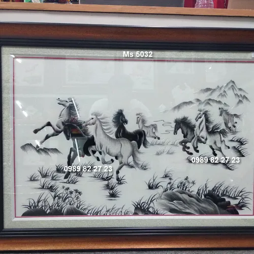 Tranh thêu mã đáo thành công  MS 5032
