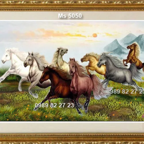 Tranh thêu mã đáo thành công  MS 5050