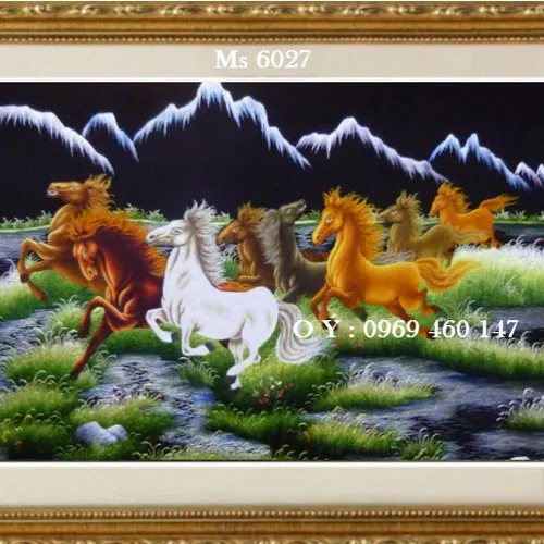 Tranh thêu mã đáo thành công  MS 6027