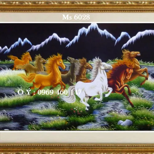 Tranh thêu mã đáo thành công  MS 6028
