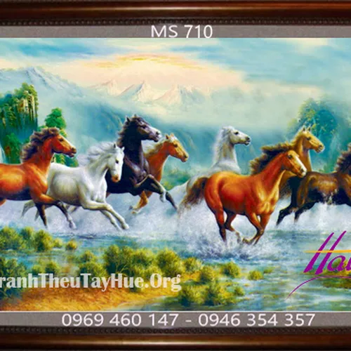 Tranh thêu mã đáo thành công MS 710