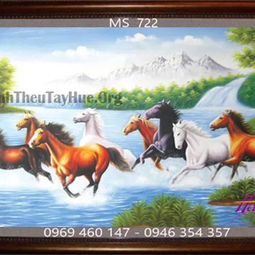 Tranh thêu mã đáo thành công MS 722