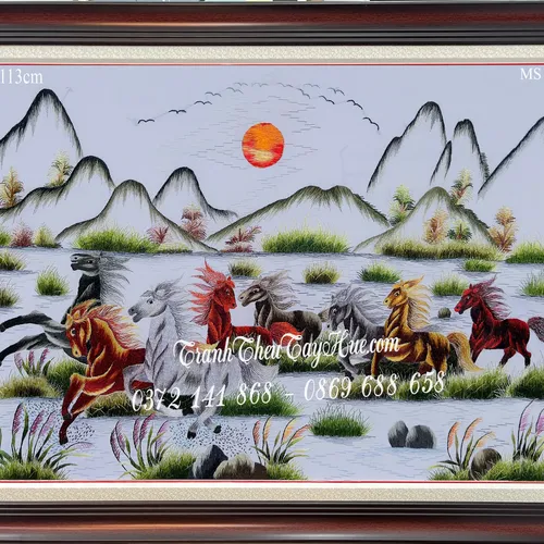 Tranh thêu mã đáo thành công MS 9908
