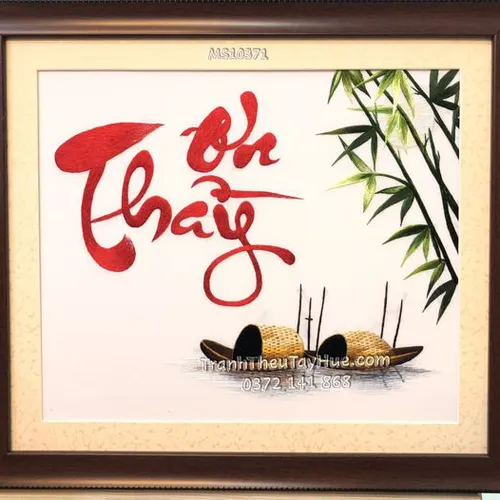 Tranh thêu – Món quà tri ân sâu sắc dành tặng thầy nhân Ngày Nhà giáo Việt Nam 20/11