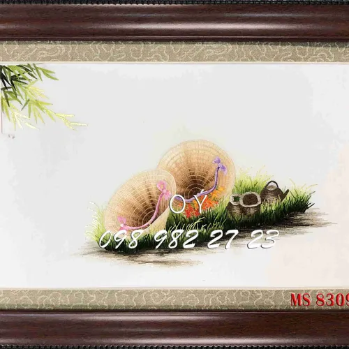 Tranh Thêu Làng Quê MS 8309
