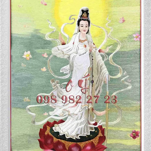 Tranh Thêu Phật Bà Quan Âm MS 8319