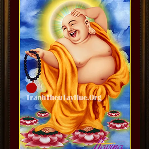 Tranh thêu Phật Di Lặc MS 1049