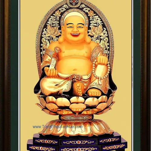 Tranh thêu Phật Di Lặc MS 1132