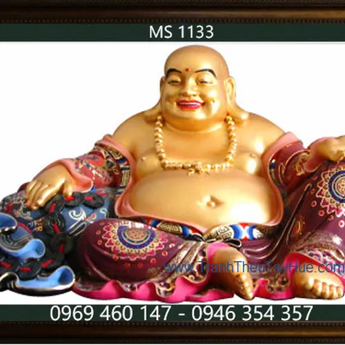 Tranh thêu Phật Di Lặc MS 1133