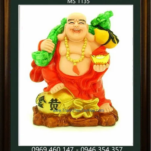Tranh thêu Phật Di Lặc MS 1135