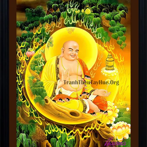 Tranh thêu Phật Di Lặc MS 1142