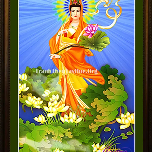 Tranh thêu Phật Quan Thế Âm Bồ Tát MS 1051
