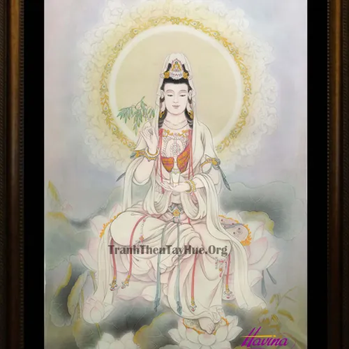 Tranh thêu Phật Quan Thế Âm Bồ Tát MS 1110