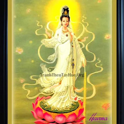 Tranh thêu Phật Quan Thế Âm Bồ Tát MS 1125
