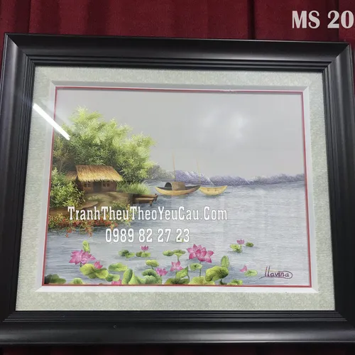 TRANH THÊU PHONG CẢNH ĐỒNG QUÊ MS 2039