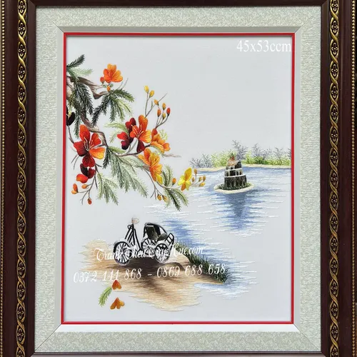 Tranh thêu Hồ Gươm Hà Nội MS 9894