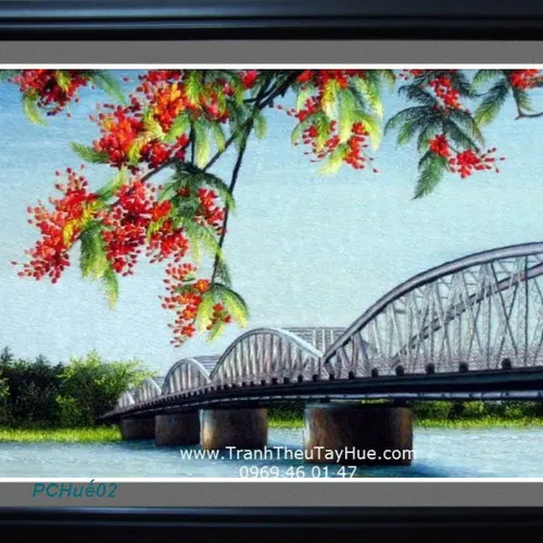 Tranh thêu phong cảnh Huế 02