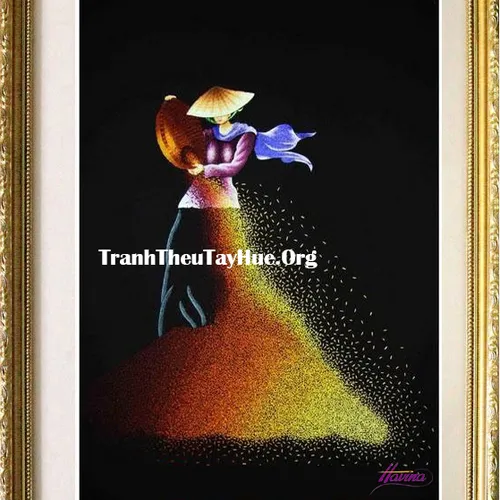 TRANH THÊU PHONG CẢNH LÀNG QUÊ MS 2012