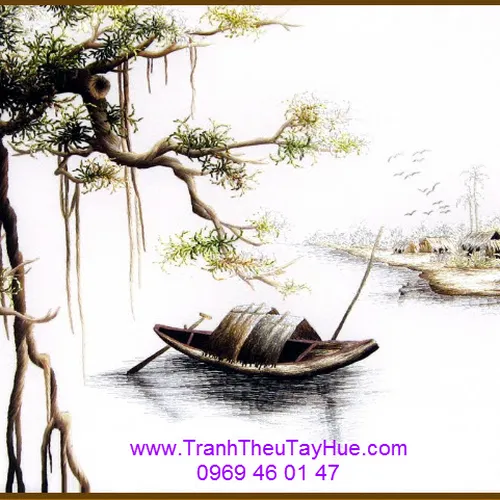 TRANH THÊU PHONG CẢNH LÀNG QUÊ VIỆT NAM 72