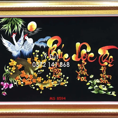Tranh thêu phúc lộc thọ ms 8594