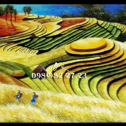 Tranh Thêu Ruộng Bậc Thang MS 8204