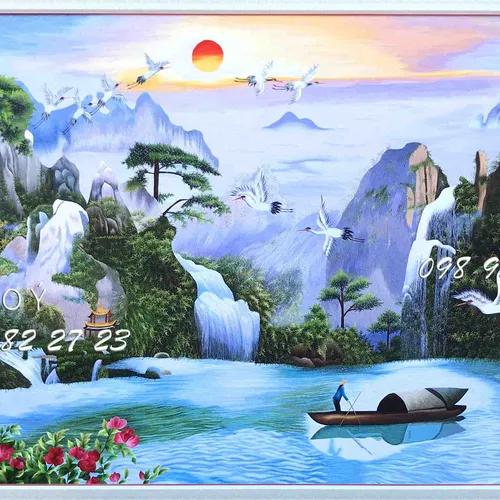 TRANH THÊU SƠN THỦY HỮU TÌNH MS 8361