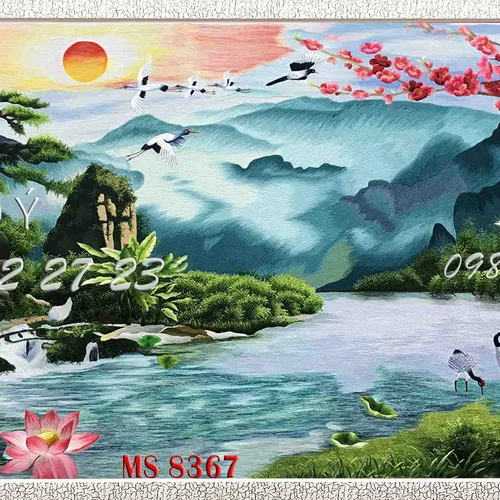 TRANH THÊU SƠN THỦY HỮU TÌNH MS 8367