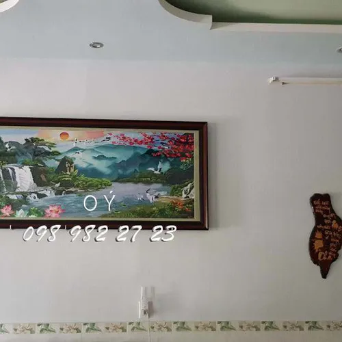 Tranh thêu sơn thủy hữu tình theo yêu cầu của anh Kiệt ở Sóc Trăng