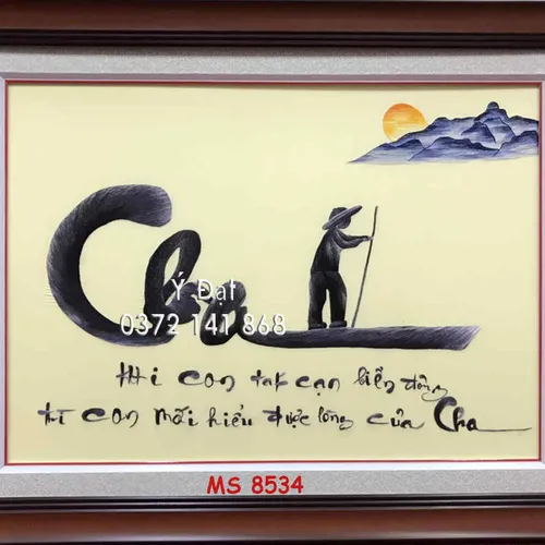 Tranh thêu tặng cha mẹ MS 8534