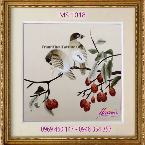 Tranh thêu tặng đám cưới MS 1018