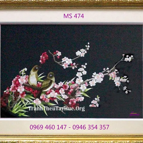 Tranh thêu tặng đám cưới MS 474