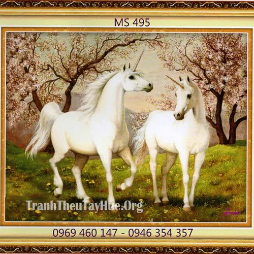 Tranh thêu tặng đám cưới MS 495