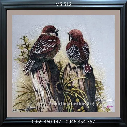 Tranh thêu tặng đám cưới MS 512