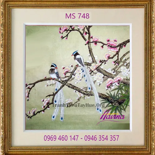 Tranh thêu tặng đám cưới MS 748