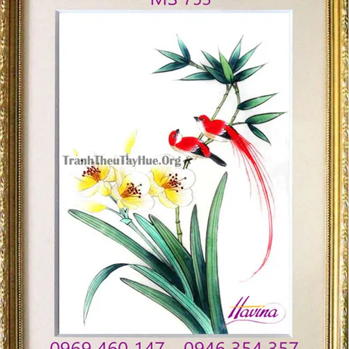 Tranh thêu tặng đám cưới MS 753
