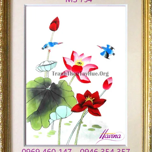Tranh thêu tặng đám cưới MS 754