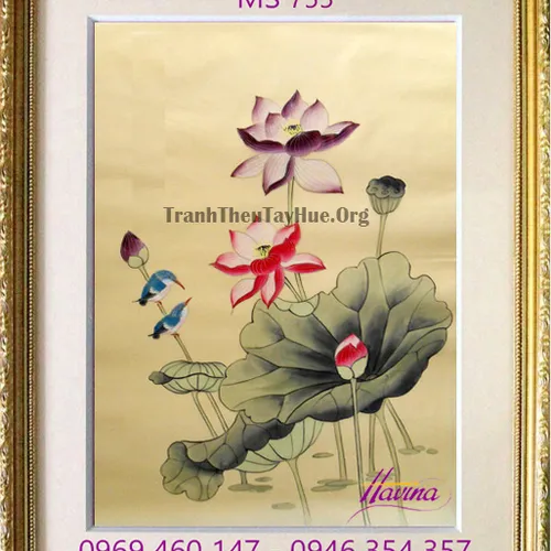 Tranh thêu tặng đám cưới MS 755