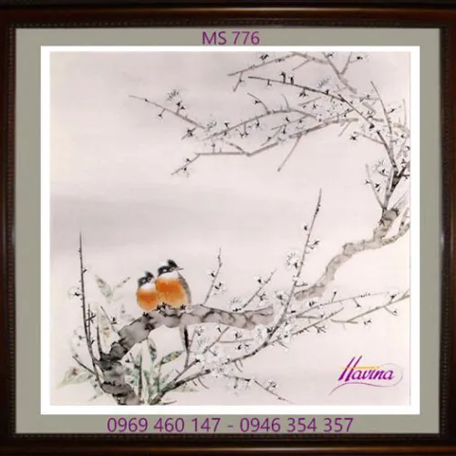 Tranh thêu tặng đám cưới MS 776
