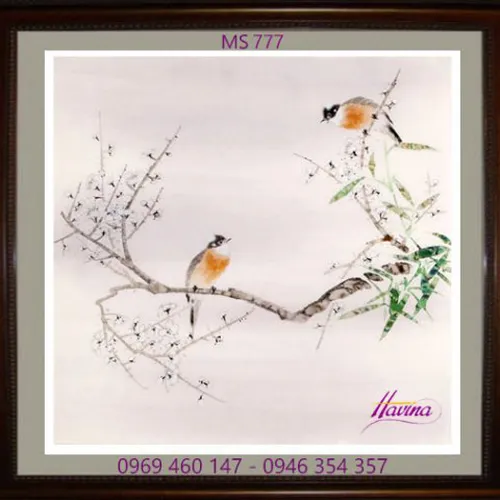 Tranh thêu tặng đám cưới MS 777