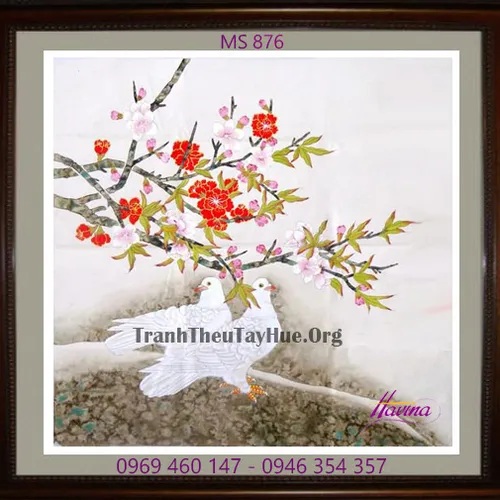Tranh thêu tặng đám cưới MS 876