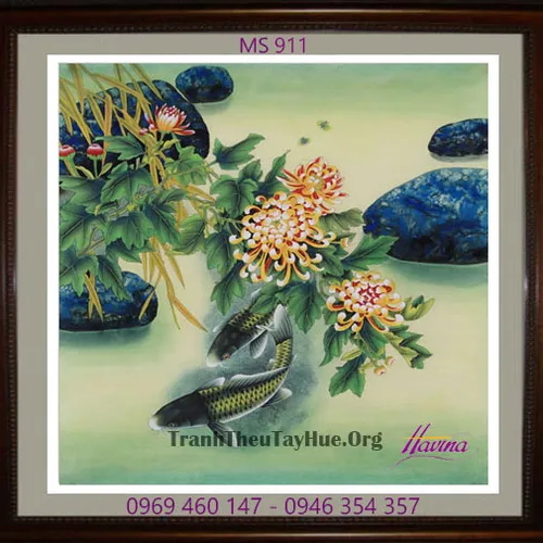 Tranh thêu tặng đám cưới MS 911