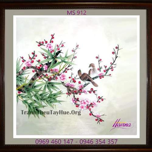 Tranh thêu tặng đám cưới MS 912