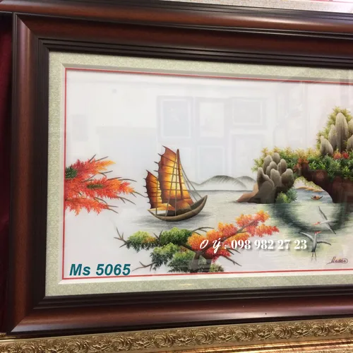 Tranh thêu tặng khai trương  MS 5065