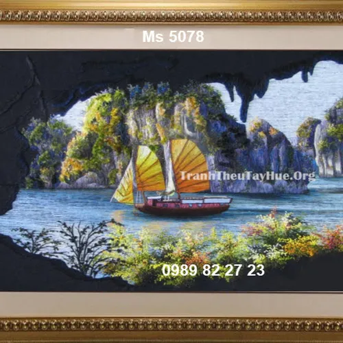 Tranh thêu tặng khai trương  MS 5078