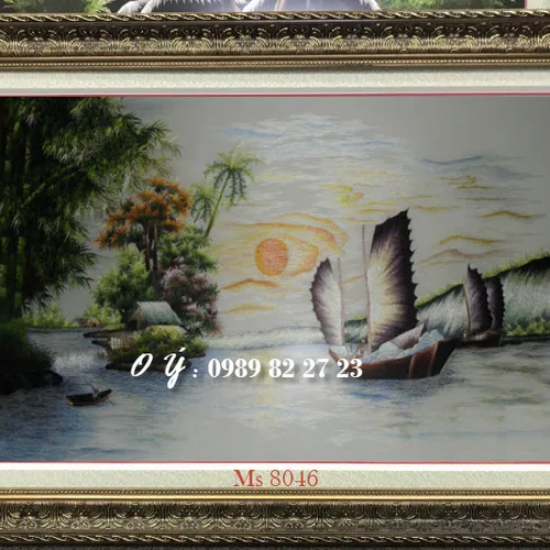 Tranh thêu tặng khai trương  MS 8046