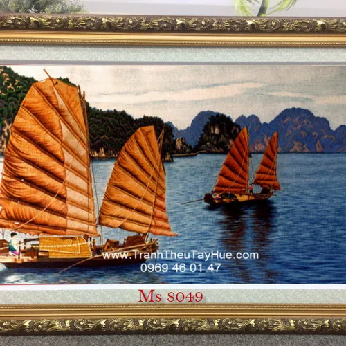 Tranh thêu tặng khai trương  MS 8049